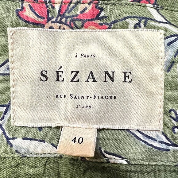 Sezane Rue Saint-Fiacre Julia Mini Skirt Floral Ruffle Pleated Flared A-Line - Picture 11 of 12
